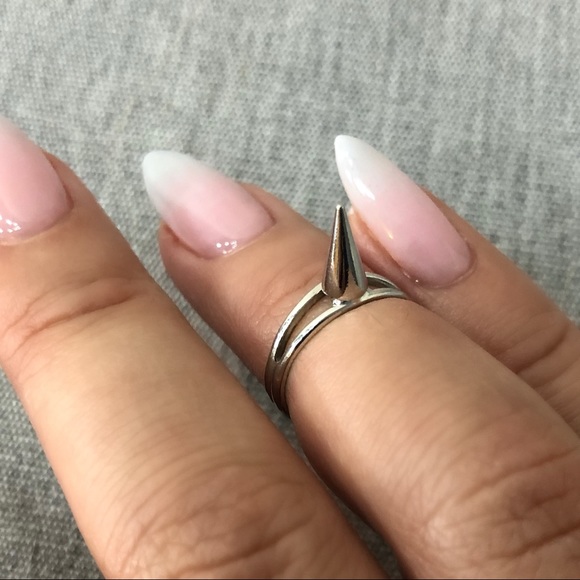 SILVER KNUCKLE RINGS - SET OF 2 - Picture 2 of 4